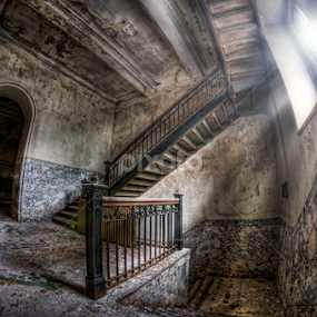 Stairway to Heavens Bells 3 of 4 by Dawn Robinson - Buildings & Architecture Decaying & Abandoned