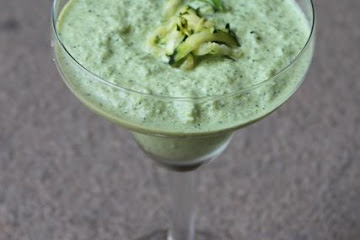 Creamy Cold Zucchini Basil Soup
