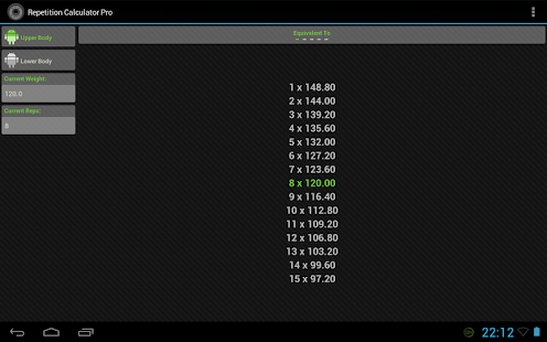 Rep Calc Pro 1 Rep Max