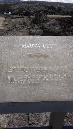 Mauna Ulu Historic Marker
