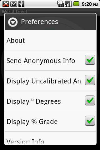 Calibrated Accurate Level Screen 2