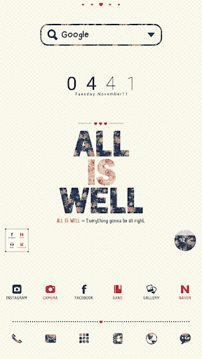 ALL IS WELLドドルランチャーのテーマ