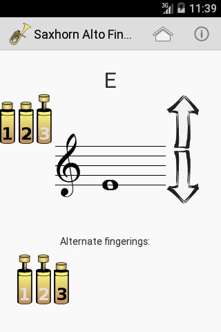 Saxhorn Alto Fingering Chart