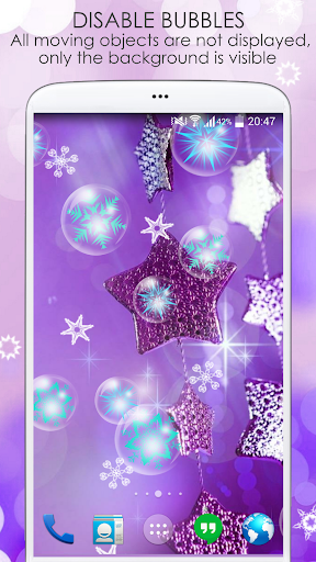 【免費個人化App】Bubbly Snowflake LiveWallpaper-APP點子