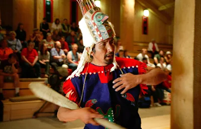 A Tlingit actor in Icy Strait Point, Alaska.