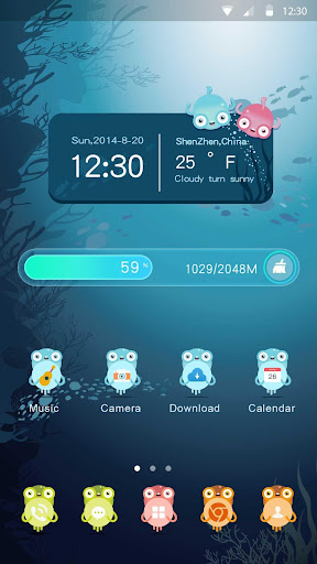 Octopus Pipi GO Launcher Theme