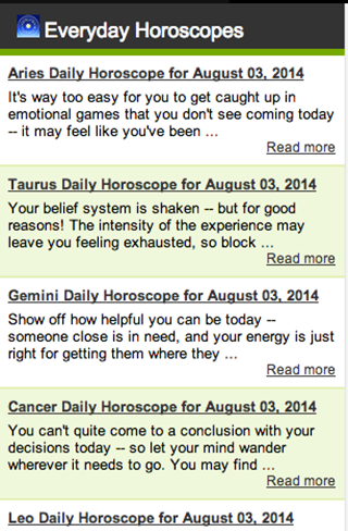 Everyday Horoscopes