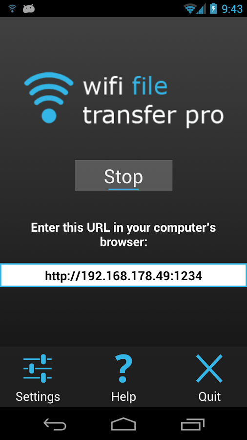 WiFi File Transfer Pro - screenshot