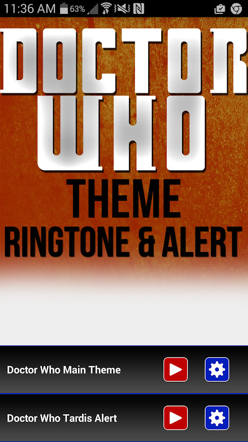 Android application Doctor Who Theme &amp;Tardis Alert screenshort