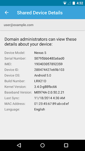 Google Apps Device Policy