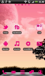 Hot Pink GO Launcher EX Theme