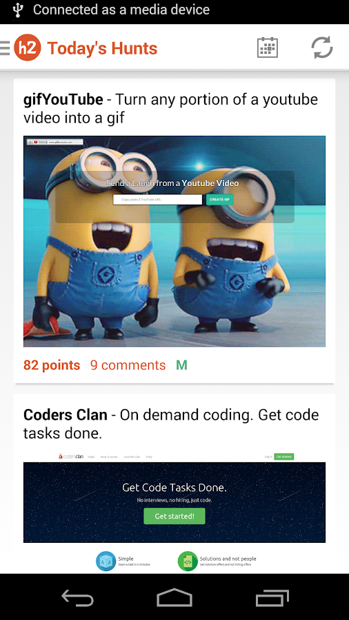    hunter2 - Product Hunt Client- screenshot  