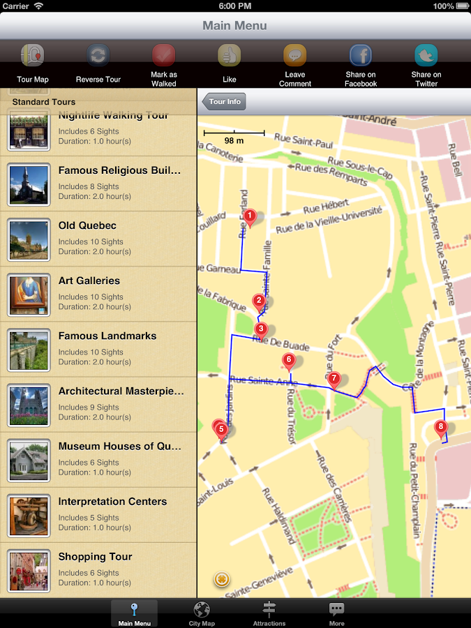 quebec city tour app