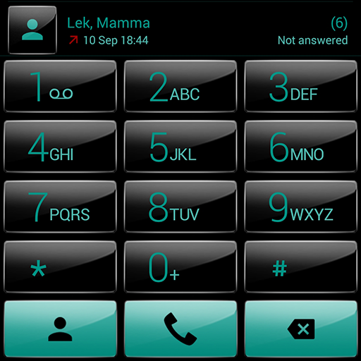Dialer theme G Black Green LOGO-APP點子