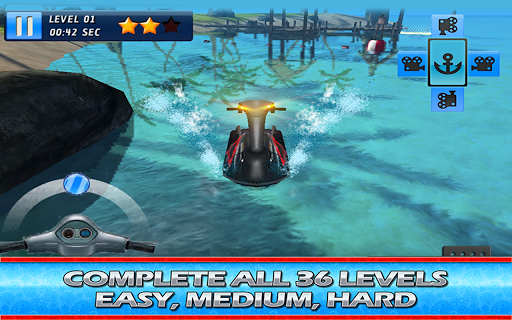 【免費賽車遊戲App】Jet Ski 3D Boat Parking Race-APP點子