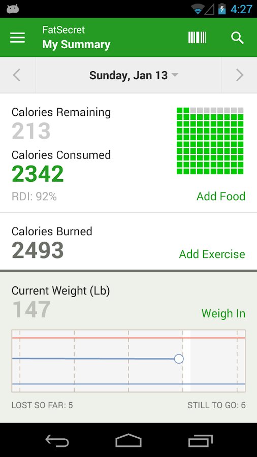 Calorie Counter by FatSecret Android Apps on Google Play