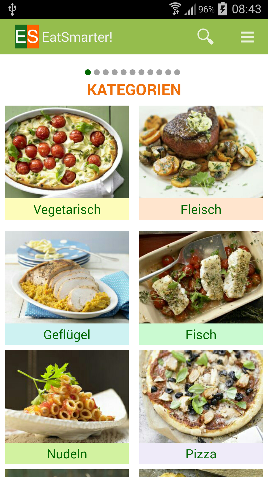 Android application EAT SMARTER screenshort