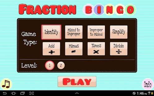  Fraction Bingo  