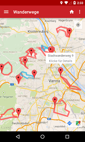 Screenshot 1 Wanderwege Wien