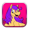 Pony Coloring book icon