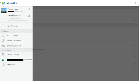 Polaris Office + PDF - screenshot thumbnail