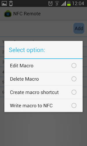 Select remote. Select remote
