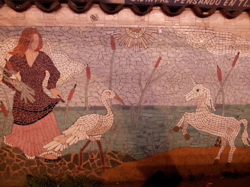 Mosaico la dama la garza y el unicornio