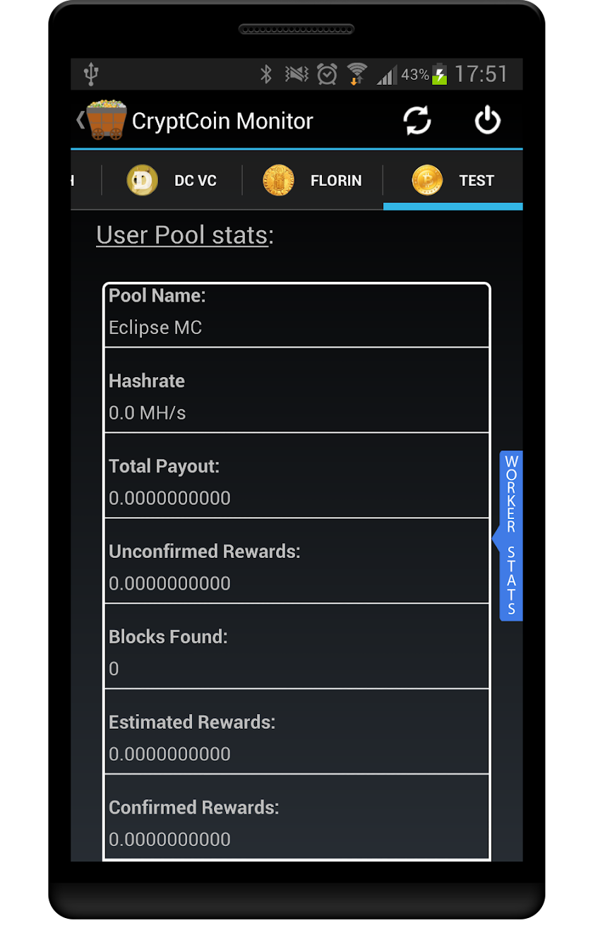 CryptCoin Monitor Paid Version Screen 1