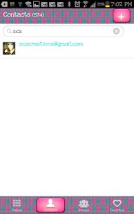 Download GO CONTACTS - Teal Pink Flower APK