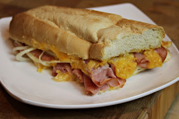 Top to Bottom Ham and Cheese Bread