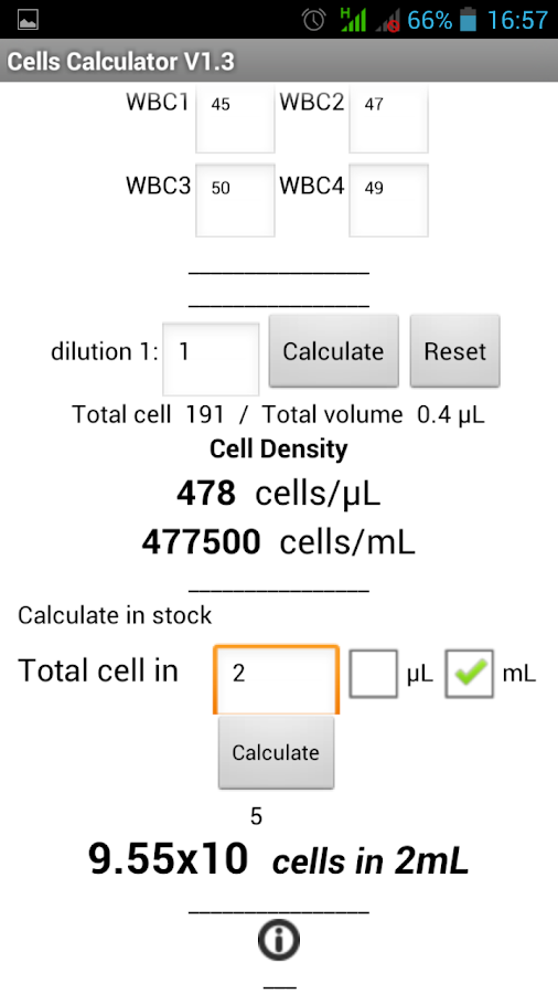 Cells Calculator Android Apps on Google Play