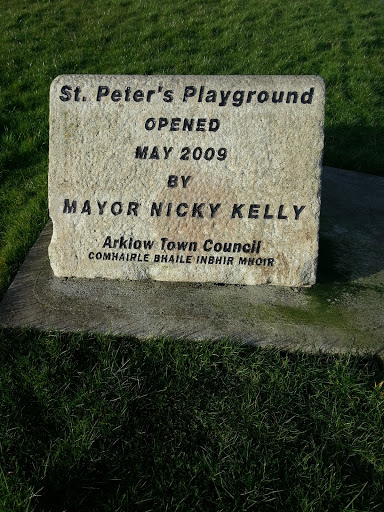 St Peters Playground Plaque