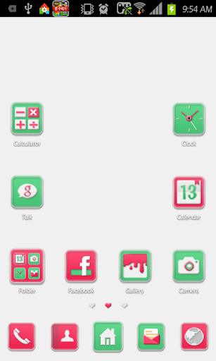 GreenRed go launcher theme