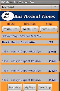 DC Metro Bus Tracker Pro