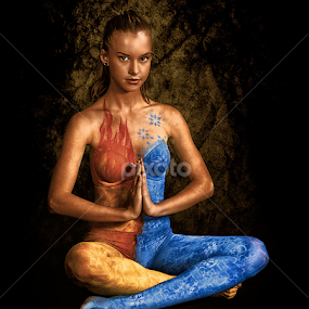 Fire and Ice by Jim Merchant - People Portraits of Women