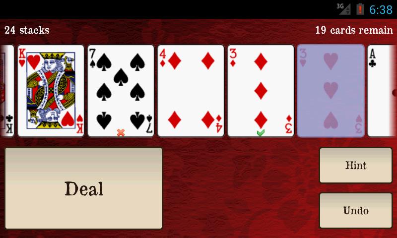 Accordion Solitaire Screen 1