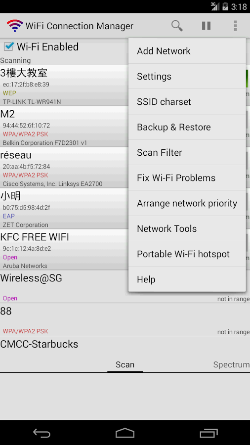    WiFi Connection Manager- screenshot  