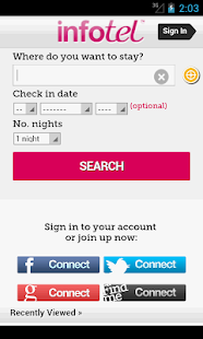 Infotel Hotel Booking App Screenshots 0