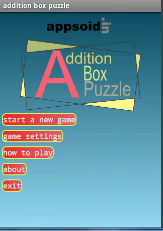 ADDITION BOX PUZZLE