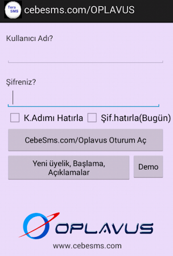 TeraSms Başlıklı sms TURKIYE