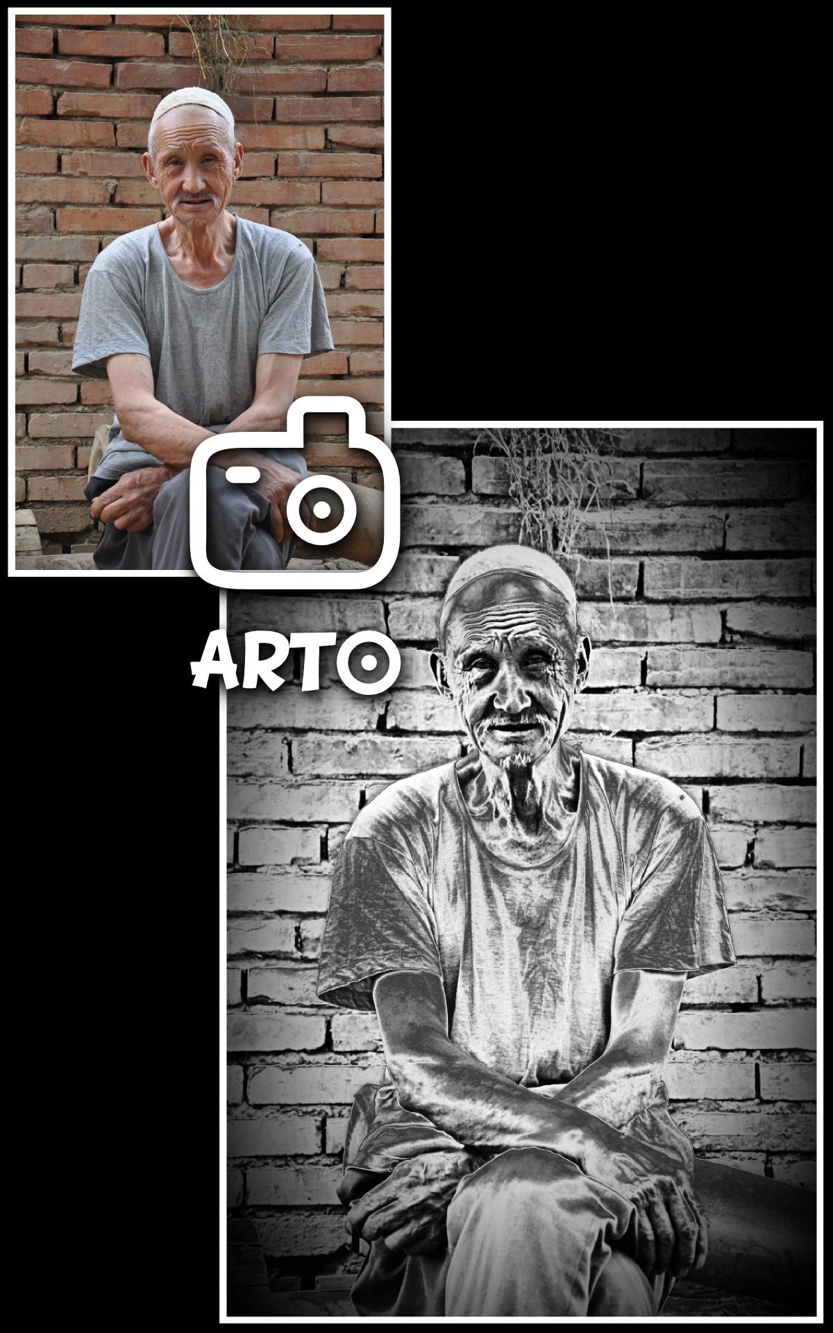 Android application Arto: black and white photo screenshort