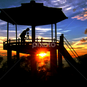 Waiting for the right Moment by Roly Raseda - Landscapes Sunsets & Sunrises
