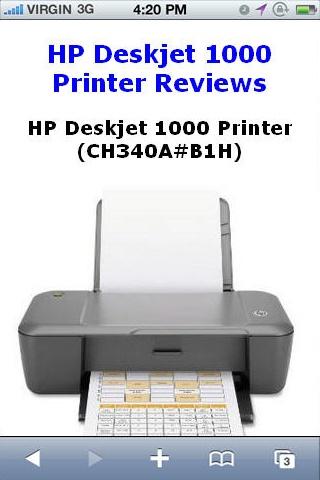 Deskjet 1000 Printer Reviews