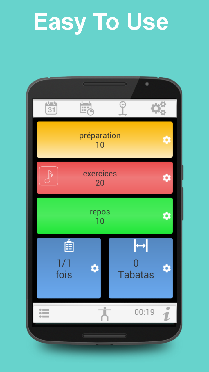 Android application Tabata Timer for HIIT screenshort