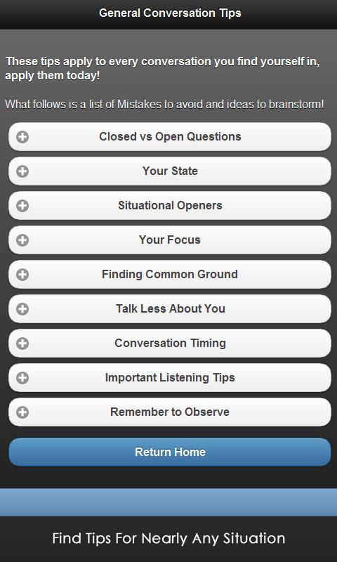 Conversation Starters App Screen 2