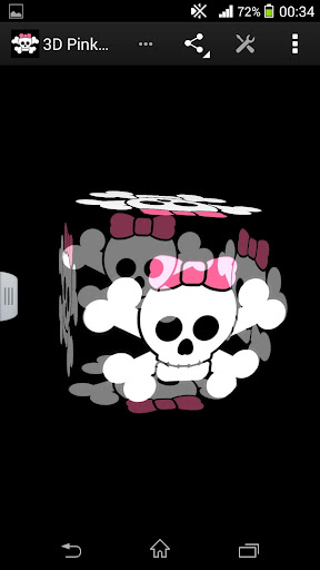 3D Pink Skull LWP