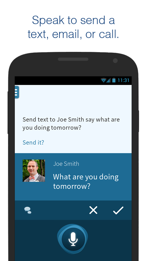 Dragon Mobile Assistant Screen 1