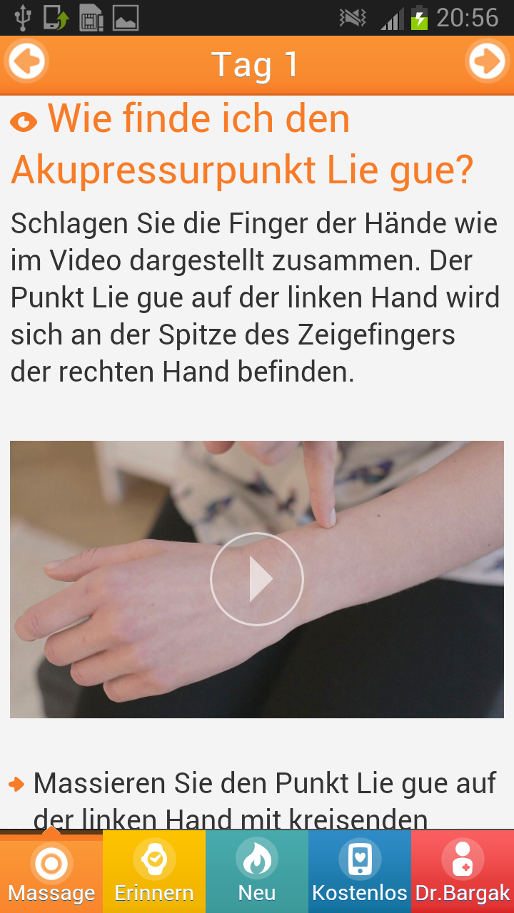 Android application Beauty Acupressure Points + screenshort