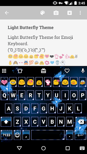 Light Butterfly Emoji Keyboard