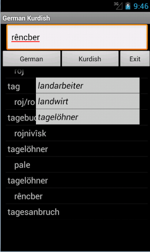 German Kurdish Dictionary